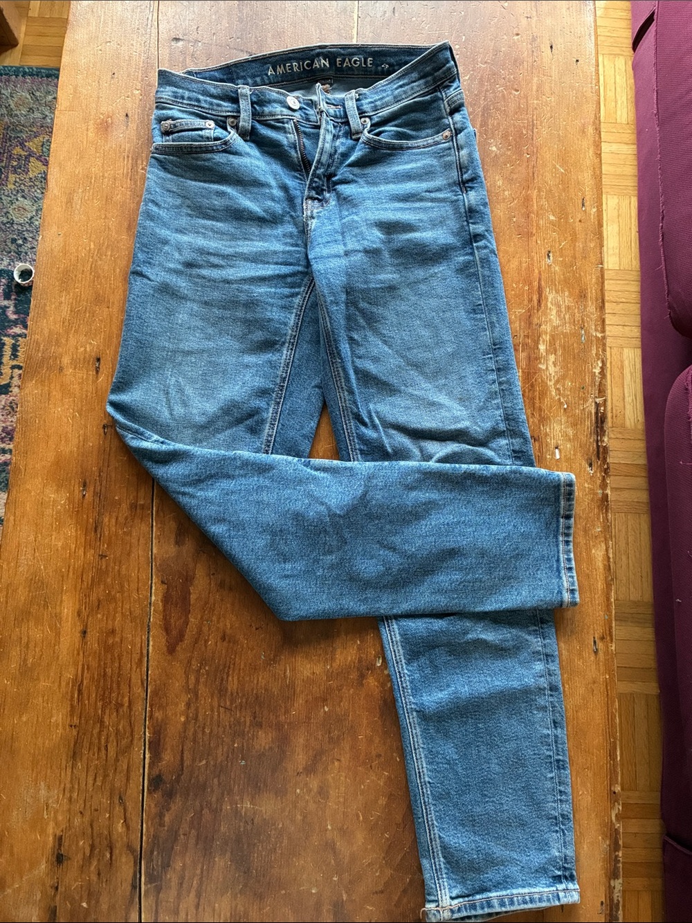 American Eagle Stretch Skinny Jeans Medium Wash 000 Short